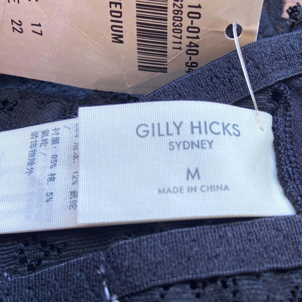Gilly Hicks Bralette Halter Lace Floral Black Size Medium - Picture 9 of 10